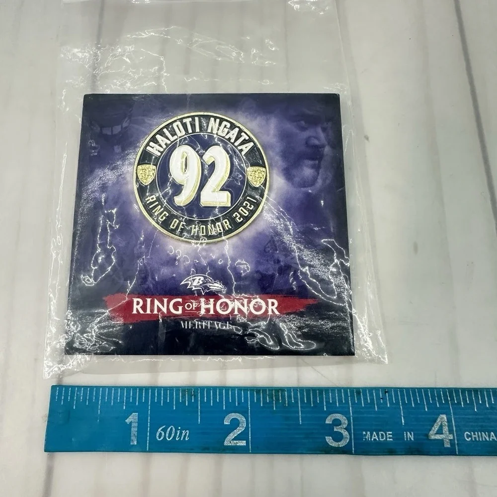 Haloti Ngata Baltimore Ravens Ring of Honor 2021 Pin Meritage NFL #92 Purple